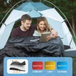 Double Sleeping Bag Flannel for Adults with 2 Pillows 2 Person Sleeping Bags Camping XXL Queen Size Two Person Sleeping Bag for Cold Weather - Image 4