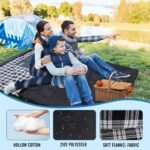 Double Sleeping Bag Flannel for Adults with 2 Pillows 2 Person Sleeping Bags Camping XXL Queen Size Two Person Sleeping Bag for Cold Weather - Image 5