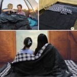 Double Sleeping Bag Flannel for Adults with 2 Pillows 2 Person Sleeping Bags Camping XXL Queen Size Two Person Sleeping Bag for Cold Weather - Image 9