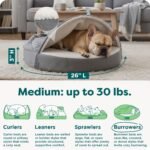 Furhaven 26" Round Orthopedic Dog Bed for Medium/Small Dogs w/ Removable Washable Cover, For Dogs Up to 30 lbs - Sherpa & Suede Snuggery - Gray, 26-inch - Image 4