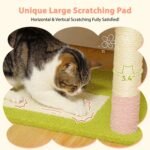 PAWZ Road Flower Cat Tree, 72 Inches Large Cat Tower with Steel Frame Hammock and 7 Scratching Posts, Tall Cat Tree with 2 Condos and Perches for Large Indoor Cats - Pink - Image 6