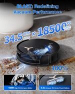 ECOVACS DEEBOT T50 MAX PRO Omni Robot Vacuum and Mop, 18,500Pa Suction, 18mm Auto-Lift, ZeroTangle &TruEdge 2.0, AIVI 3.0 Obstacle Avoidance, Auto Hot Water Mop Wash/Dry/Refill, Self-Emptying - Image 3