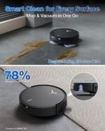 ECOVACS DEEBOT T50 MAX PRO Omni Robot Vacuum and Mop, 18,500Pa Suction, 18mm Auto-Lift, ZeroTangle &TruEdge 2.0, AIVI 3.0 Obstacle Avoidance, Auto Hot Water Mop Wash/Dry/Refill, Self-Emptying - Image 4