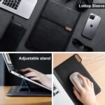 Nillkin Laptop Sleeve 15.6 inch, MacBook Sleeve with Adjustable Stand & Mouse Pad, 2 Stand Modes, 15 inch Laptop Case, MacBook Accessories, Slim for Samsung/Chromebook/HP 13-15.6, Black Texture - Image 7