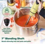 BELLA 2-Speed Hand Immersion Blender with Whisk Attachment, 250 Watt, Yellow, Immersion Blender with Dishwasher Safe Whisk & Blending Attachments for Food Prep (17577) - Image 5