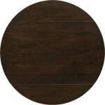 Coaster Home Furnishings 3-Piece Round Wood Dining Room Set Drop Leaf Extension Table Ladder Back Side Chairs Upholstered Seat Cushions Cappuccino and Tan 130005 - Image 9