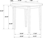 Coaster Home Furnishings 3-Piece Round Wood Dining Room Set Drop Leaf Extension Table Ladder Back Side Chairs Upholstered Seat Cushions Cappuccino and Tan 130005 - Image 13