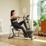 Sunny Health & Fitness Smart Indoor Recumbent Bike Trainer, Home Full Body Workout & Cardio Cycling Machine for Seniors, Free SunnyFit Bluetooth Connect, Optional Arm Exerciser Hand Cycle & Bands - Image 9
