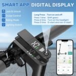 Electric Scooter for Adults,8.5/10"Tires,Powerful 350/500/600W Motor,Max 21/26/30 Miles Long Range,Up to 19/25MPH,Lightweight and Foldable Commuting Scooter,Dual Brake System,Smart APP Control - Image 3