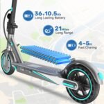 Electric Scooter for Adults,8.5/10"Tires,Powerful 350/500/600W Motor,Max 21/26/30 Miles Long Range,Up to 19/25MPH,Lightweight and Foldable Commuting Scooter,Dual Brake System,Smart APP Control - Image 5