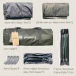 1/2 Person Backpacking Tent for 4 Season, Winter Ultralight Extreme Cold Weather Tents for Camping Easy Setup Waterproof Double Layer Tent for Family Outdoor Hiking Mountaineering - Image 5