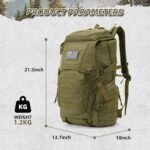 35L Military Tactical Backpack for Men, Water Resistant Assault Pack for Women, Army Green Molle Daypack 3 Day Bug Out Bag Rucksack for Trekking,Camping,Survival,EDC - Image 4