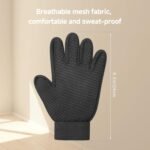 Pet Hair Removal Glove for Dogs & Cats, 2-in-1 Deshedding Brush & Massage Mitt - Grooming Gloves for Shedding Control, Bathing and Washing, Safe for Short/Long Hair Pets 2-Pack (Blue) - Image 5