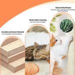 Yaheetech 57.5in Cat Tree Tower, Multi-Functional Activity Center w/Cat Paw-Shaped Platform, Scratching Posts, 2 Condos and Dangling Balls for Indoor Cats to Relax - Image 7