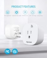Remote Control Outlet Wireless Light Switch for Household Appliances, Expandable Remote Light Switch Kit, Up to 100 ft Range, FCC Certified, ETL Listed, White (5 Outlets + 2 Remotes) - Image 3