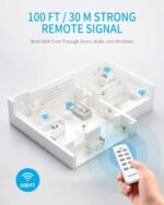 Remote Control Outlet Wireless Light Switch for Household Appliances, Expandable Remote Light Switch Kit, Up to 100 ft Range, FCC Certified, ETL Listed, White (5 Outlets + 2 Remotes) - Image 5