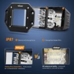 Nilight 2PCS 42W Flush Mount LED Pods Spot Flood Combo Beam Driving Light Backup Light Reverse Light Grill Mount Light with Wiring Harness Kit -2 Leads - Image 7