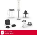 KitchenAid Go Cordless Hand Blender with Accessories - battery included, KHBRV75, Porcelain White - Image 3