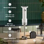 KitchenAid Go Cordless Hand Blender with Accessories - battery included, KHBRV75, Porcelain White - Image 4