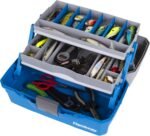 Flambeau Outdoors 6382TB 2-Tray Tackle Box - Classic Fishing Lure Storage Organizer, Medium Portable Tackle Box, 15 Tray Compartments, Blue/Gray - Image 6