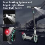 Electric Scooter for Adults,350W/500W/600W Powerful Motor,8.5/10” Tires,Up to 19/25 MPH,15/22/28 Mile Range,Dual Braking System,Foldable Lightweight EScooter for Young,Max Load 265 LBS,APP Control - Image 4