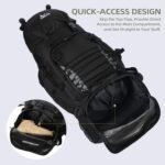 90L Hiking Backpack, Camping Travel Backpack with Rain Cover Lightweight Travel Daypack for Climbing Camping Touring (Black) - Image 5