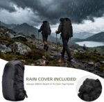 90L Hiking Backpack, Camping Travel Backpack with Rain Cover Lightweight Travel Daypack for Climbing Camping Touring (Black) - Image 8
