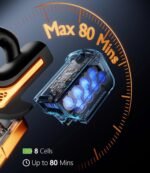Cordless Vacuum Cleaner for Home, 45Kpa Stick Vacuum, Max 80mins Runtime, 1.5L Dust Cup, Rechargeable Lightweight Handheld Vacuum for Carpet/Hardwood Floor/Pet Hair/Car (Sunset Orange) - Image 4