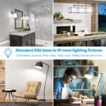 LED Light Bulbs, 100 Watt Equivalent A19, 13W 5000K Daylight White 1500 Lumens Non-Dimmable Bright E26 Edison Medium Screw Bulbs for Home Bedroom Kitchen Living Room Office Lamp, 4-Pack - Image 5