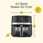 Cuisinart 4.5-Qt Basket Air Fryer, Interior light, Dishwasher-Safe Parts, 4 Presets, Roast, Bake, Broil, Air Fry & Keep Warm for Quick & Easy Meals (AIR-160C) - Image 6