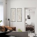 LuxenHome Metal Wall Decor, 36" Luxury Living Room Metal Wall Art, Set of 2 Gold Wall Decor, Bedroom Wall Decorations with Frame for Home, Bedroom, Kitchen, Office, Dining Room, Gold/Black - Image 6