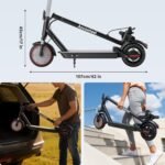 Electric Scooter for Adults, Folding E Scooter with 350W/500W Motor 16-24 Mph Top Speed, Max 15-60 Miles Long Range, 6.5''/8.5''/10''/14'' Solid Tires Commuting Scooters, Dual Brakes, APP - Image 6