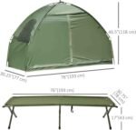 Outsunny Camping Tent Cot, Single Person Folding Cot Combo, Off-Ground Tent, Covered Outdoor Bed with Carry Bag for Hiking, Camping - Image 8