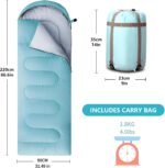 Sleeping Bags for Adults, Teens & Kids - Use for 3-4 Seasons, Warm & Cold Weather - Lightweight,Waterproof, Use for Backpacking, Hiking and Camping - Image 4
