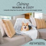 Best Friends by Sheri Calming Shag Dog Blanket – Ultra Soft Faux Fur Pet Throw, Anxiety-Relief, Lightweight Warm Bed Cover for Dogs and Cats, Machine Washable, Frost Gray, 30" x 40" - Image 3