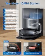 ECOVACS DEEBOT T80 Omni Robot Vacuum and Mop, 18,000Pa Suction, OZMO Roller Mop with TruEdge, Zero-Tangle Brush, AI Navigation, All-in-One Station - Image 3
