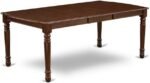 East West Furniture DONO7-MAH-C 7 Piece Dining Table Set Consist of a Rectangle Dinner Table with Butterfly Leaf and 6 Linen Fabric Dining Room Chairs, 42x78 Inch, Mahogany - Image 4