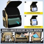PLUSINNO Cooler Fishing Backpack with Rod Holders 45L Large Water-resistant Fishing Tackle bag Store Fishing Gear Fishing Gifts for Men Father, Sport Bags - Image 7