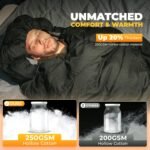 KingCamp 3-in-1 Sleeping Bag for Adults Cold & Warm Weather, XL Size for Big & Tall Individuals, Waterproof, Flannel Lining, Extra Length-Ideal for Camping & Backpacking - Image 7