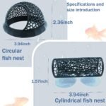 Little Fish Hammock and Little Fish Swimming Tunnel 2-Piece Set Aquarium Small Animal Animal Toys (Black) - Image 3