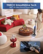 Tineco Floor One S9 Artist Steam Wet Dry Vacuum Cleaner, High-Temp Steam Cleaning, 22kPa Suction, 360° SmoothDrive, Anti-Tangle Design, 185°F Flashdry, Long Runtime, 180° Lay-Flat - Image 5