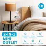 Remote Control Outlet with 2 Independent Control Sockets, Wireless Remote Light Switch Set, Remote Outlet Plug Up to 100 FT Range, FCC Certified, 15A/1875W, White (2 Outlets + 1 Remote) - Image 3