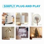 Remote Control Outlet with 2 Independent Control Sockets, Wireless Remote Light Switch Set, Remote Outlet Plug Up to 100 FT Range, FCC Certified, 15A/1875W, White (2 Outlets + 1 Remote) - Image 7