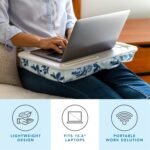 LAPGEAR Designer Lap Desk with Phone Holder and Device Ledge - Blue Blossoms - Fits up to 15.6 Inch Laptops - Style No. 45433 - Image 3