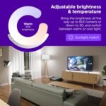 Roku Smart Light Bulbs (White, 4-Pack) - Dimmable A19 Lightbulbs with Adjustable Brightness & Temperature - WiFi Smart Bulbs Works with Roku Voice, Alexa & Google Assistant, No Hub Required - Image 4