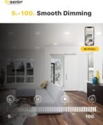 Ensenior 12 Pack 6 Inch LED Recessed Ceiling Light, Dimmable, 5000K Daylight, 1050LM 12W 120V, High Brightness Canless Wafer Downlight - ETL&FCC&IC - Image 4