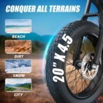 BG-S Electric Bike for Adults – 20"x4.5" Fat Tire, 1200W Motor, 48V 15Ah Battery, 7-Speed, Dual Disc Brakes for Off-Road and City Riding - Image 5
