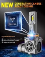 9005 9006 Light Bulbs Combo, 100,000LM 900% Super Brighter, 6500K Cool White, 1:1 Mini Halogen Size 9005 HB3 & 9006 HB4 Accessory Fog Light with Cooling Fan, Plug and Play, Pack of 4 - Image 5