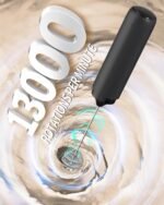 CIRCLE JOY Rechargeable Milk Frother Hanheld, Dual Coil Whisk Head Electric Coffee Frother, Portable Hand Frother Wand Drink Mixer for Matcha Lattes Cappuccino, Kitchen Gifts, Black - Image 3