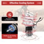 110CC 4 Stroke Engine, 308-999003 Pit Bike Engine Motorcycle Auto Transmission Electric Start Single Cylinder Engine, Chain Driven for 50cc 70cc 90cc 110cc ATV GO Karts - Image 4